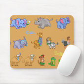 Anpassen des Süße Tier-Designs mit Namen Mousepad (Mit Mouse)