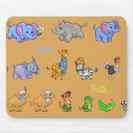 Anpassen des Süße Tier-Designs mit Namen Mousepad (Vorne)
