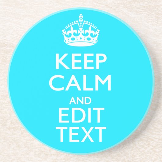 Anpassen des Türkisakzesses an einem Text, der Beh Getränkeuntersetzer (Vorne)