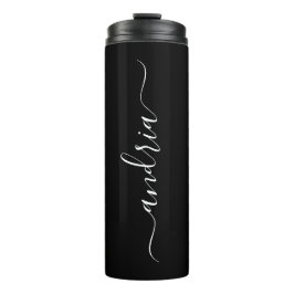 Anpassen des vertikalen weißen Skriptnamens auf sc Thermosbecher