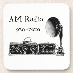 Anpassen des Vintagen AM Radio Receivers Getränkeuntersetzer