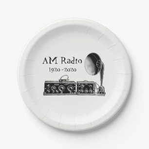 Anpassen des Vintagen AM Radio Receivers Pappteller