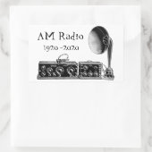 Anpassen des Vintagen AM Radio Receivers Rechteckiger Aufkleber (Tasche)