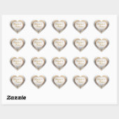 Anpassen des Wedding Gold Silver Heart Sticker (Blatt)