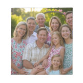 Anpassen des Wiedersehen-Fotos der Familie hinzufü Notizblock (Vorderseite)