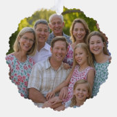 Anpassen des Wiedersehen-Fotos der Familie hinzufü Ornament Karte (Rückseite)