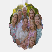 Anpassen des Wiedersehen-Fotos der Familie hinzufü Ornament Karte (Links)