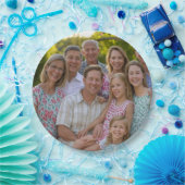 Anpassen des Wiedersehen-Fotos der Familie hinzufü Pappteller (Party)