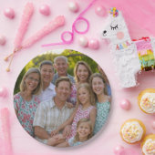 Anpassen des Wiedersehen-Fotos der Familie hinzufü Pappteller (Party)