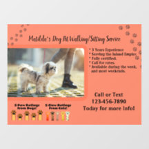 Anpassen des Woman Dog Walking Sitting Service