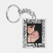 Anpassen des Word Collage Foto-Schlüsselanhängers  Schlüsselanhänger (Vorderseite links)