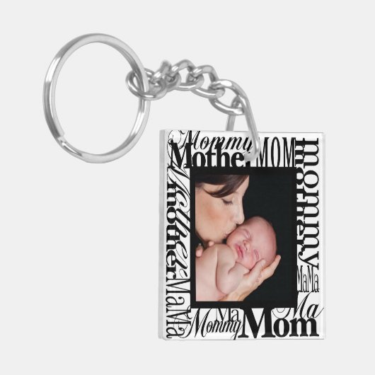 Anpassen des Word Collage Foto-Schlüsselanhängers  Schlüsselanhänger (Vorderseite links)