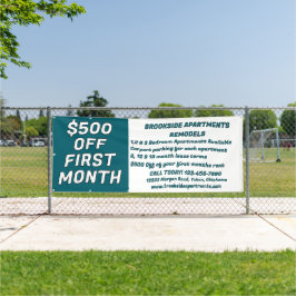 Anpassen Detaillierte Wohnungen zu vermieten $500  Banner