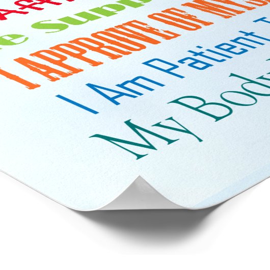 Anpassen dieser Affirmation Poster (Ecke)