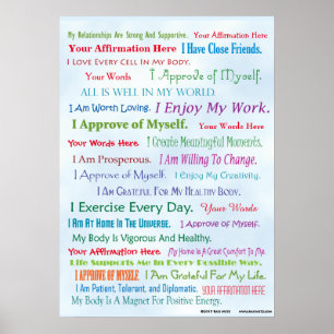 Anpassen dieser Affirmation Poster