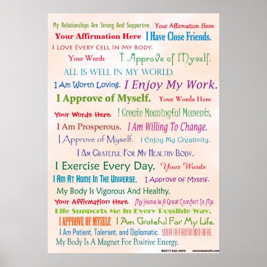 Anpassen dieser Affirmation Poster (Vorne)