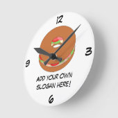 Anpassen dieser Bagel-Grafik Runde Wanduhr (Winkel)