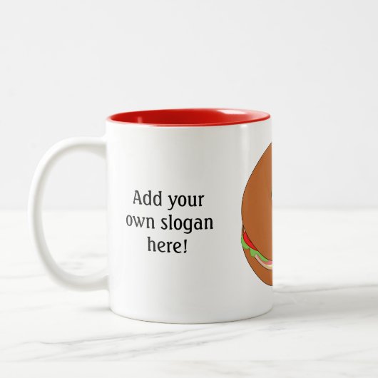 Anpassen dieser Bagel-Grafik Zweifarbige Tasse (Links)