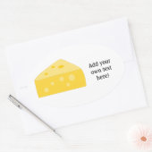 Anpassen dieser Big-Cheese-Grafik Ovaler Aufkleber (Umschlag)