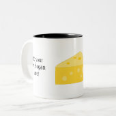 Anpassen dieser Big-Cheese-Grafik Zweifarbige Tasse (Vorderseite Links)