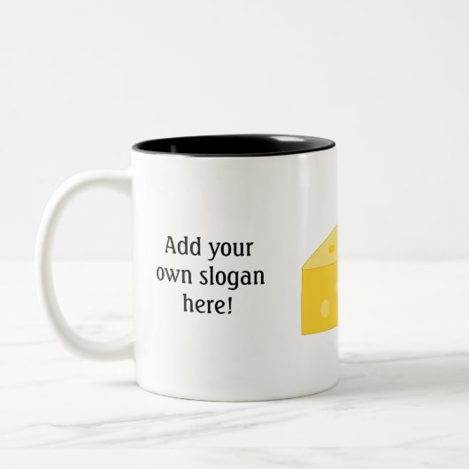 Anpassen dieser Big-Cheese-Grafik Zweifarbige Tasse (Links)