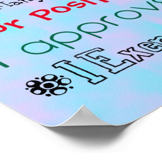 Anpassen dieser Bio Bestätigung Poster (Ecke)