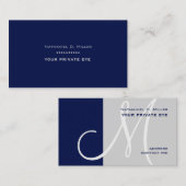 Anpassen dieser Monogramm/DIY-Hintergrundfarbe Visitenkarte (Vorne/Hinten)