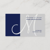 Anpassen dieser Monogramm/DIY-Hintergrundfarbe Visitenkarte (Rückseite)