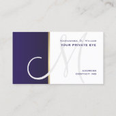 Anpassen dieser Monogramm-Visitenkarte Visitenkarte (Rückseite)