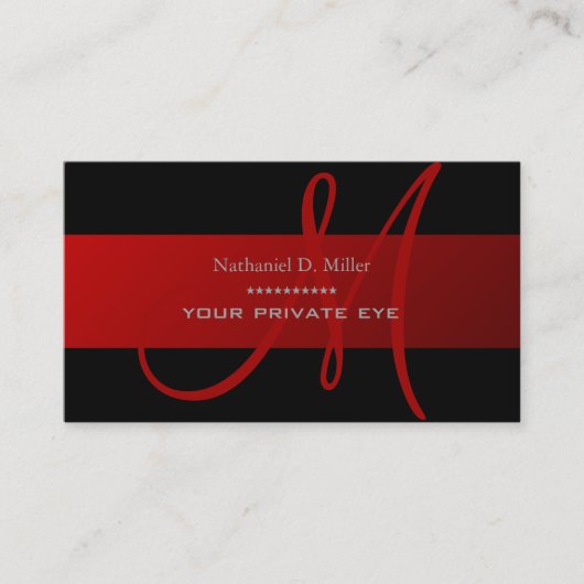 Anpassen dieser Monogramm-Visitenkarte Visitenkarte (Vorderseite)