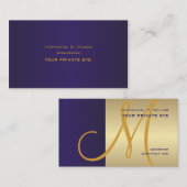 Anpassen dieser Monogramm-Visitenkarte Visitenkarte (Vorne/Hinten)