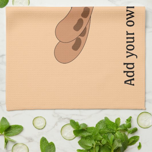 Anpassen dieser Würstchen-Grafik Geschirrtuch (Gefaltet)