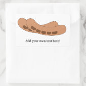 Anpassen dieser Würstchen-Grafik Rechteckiger Aufkleber (Tasche)
