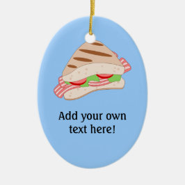 Anpassen dieses BLT-Sandwich-Graphics Keramik Ornament