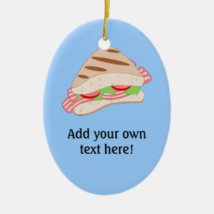 Anpassen dieses BLT-Sandwich-Graphics Keramik Ornament