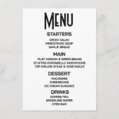 Anpassen - Eigenes Menü erstellen Menükarte (Vorderseite)