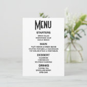 Anpassen - Eigenes Menü erstellen Menükarte (Stehend Vorderseite)