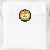 Anpassen eines Jacks-O-Lantern<TEXT> Runder Aufkleber (Tasche)
