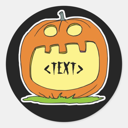 Anpassen eines Jacks-O-Lantern<TEXT> Runder Aufkleber (Vorderseite)