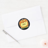 Anpassen eines Jacks-O-Lantern<TEXT> Runder Aufkleber (Umschlag)