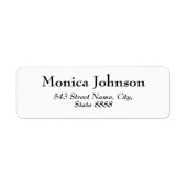 Anpassen einfacher schwarzer Text in elegantem Wei (Vorne)