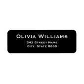 Anpassen einfacher weißer Text in elegantem Schwar (Vorne)