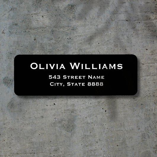 Anpassen einfacher weißer Text in elegantem Schwar