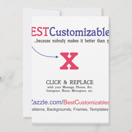  Anpassen! Einladung (Rückseite)