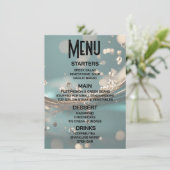 Anpassen - Erstellen Sie Ihr eigenes Green & Gold  Menükarte (Stehend Vorderseite)