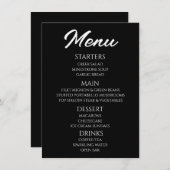 Anpassen - Erstellen Sie Ihr eigenes schwarzes Men Menükarte (Vorne/Hinten)