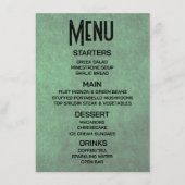 Anpassen - Erstellen Sie Ihre eigene grüne Grunge Menükarte (Vorderseite)