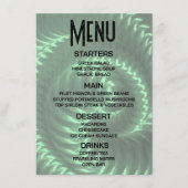 Anpassen - Erstellen Sie Ihre eigene grüne Metalls Menükarte (Vorderseite)