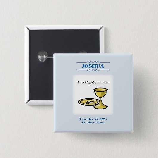 Anpassen, Erster Kommunion Körper und Blut Button (Vorne & Hinten)
