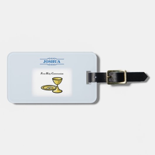 Anpassen, Erster Kommunion Körper und Blut Gepäckanhänger (Vorderseite horizontal)